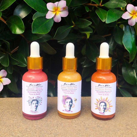 Rose Gold Illuminator Serum for Face and Body / Pink Quartz Shimmer Dewy Glow - Picture 11 of 14